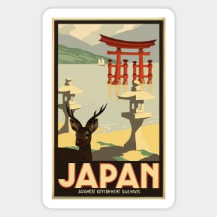 Vintage Japanese Travel Poster - Torii Sticker